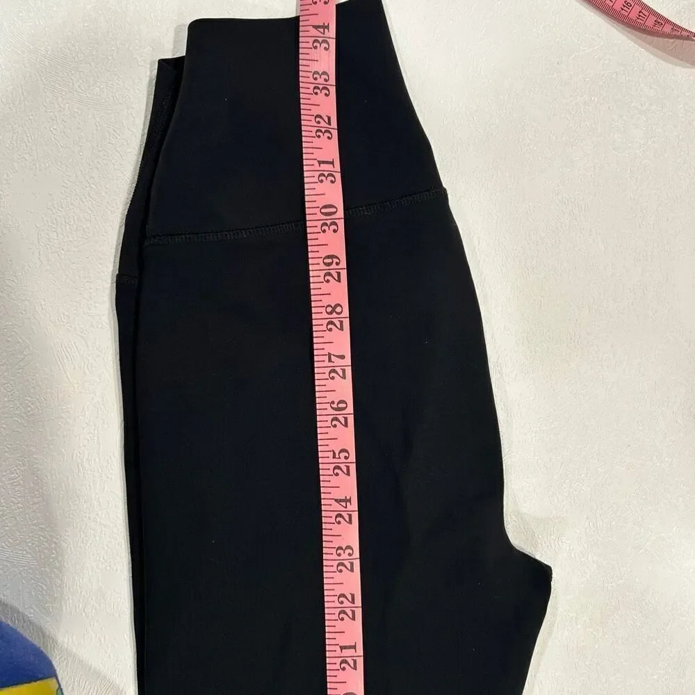 Alo Yoga High Waist Slash Leggings XS Black Cutout Detail